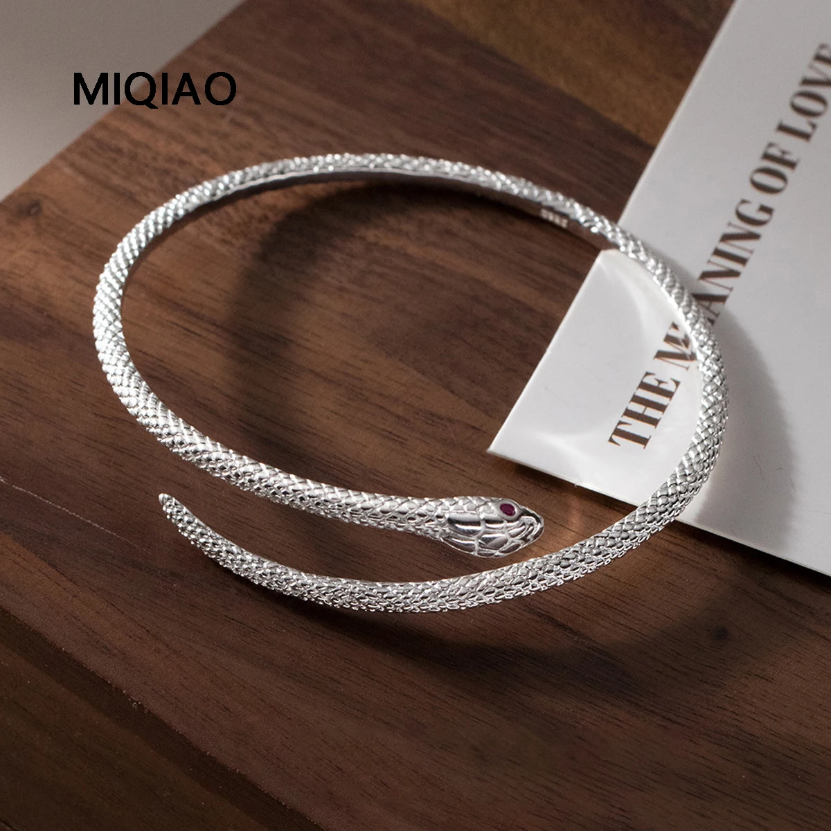 

MIQIAO 925 Sterling Silver Snake Bangles Jewelry Bracelet For Women Silver 925 On Hand Gifts Luxurious