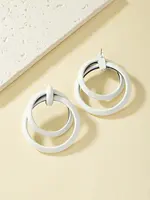Round Hollow Out Drop Earrings For Daily - Image 6