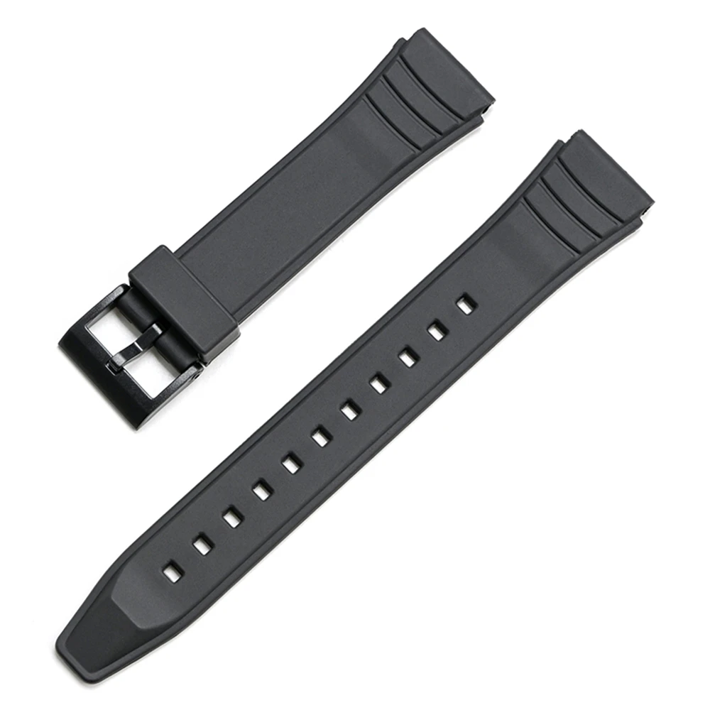 Watchband For AW-49H AW-49HE AW-44H AW-45H-1BVH black rubber Resin strap Wrist Premium TPU Watch band accessories