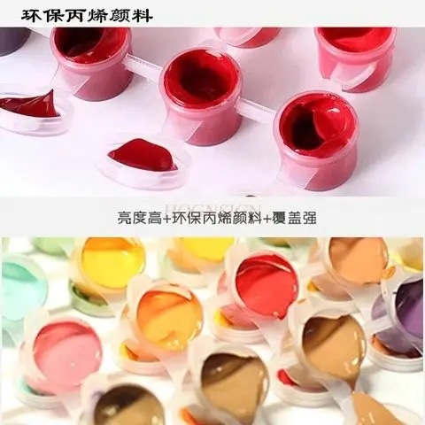 1set DIY digital oil painting cute little rabbit animal framed light color