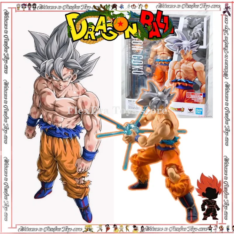 

Bandai Official Reissue Ultra Instinct Super Saiyan Silver Hair Son Goku Action Figure Collectible Gift