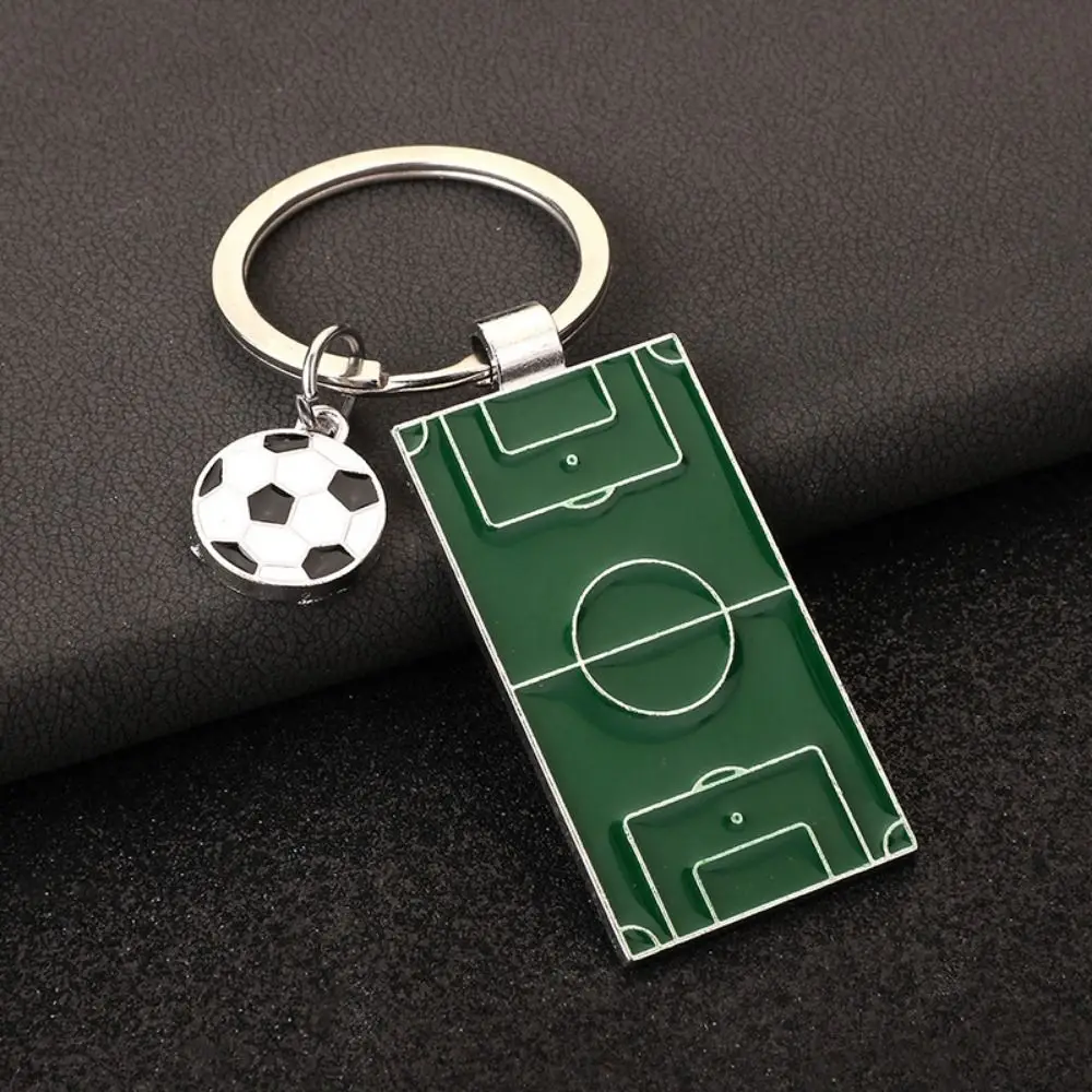 Metal Football Field Soccer Key Chain Creative Cute Playground Pendent Key Chain Fashion High Quality Sports Souvenir Keyring