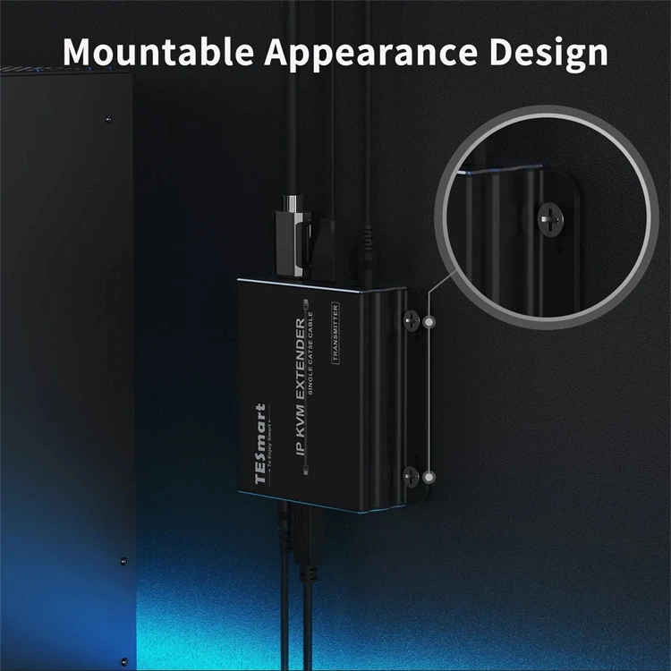 ZXY TESmart 120M KVM Over IP for HDMI KVM Extender with 1080P 60HZ Remote Control Many-to-Many Support New Stock