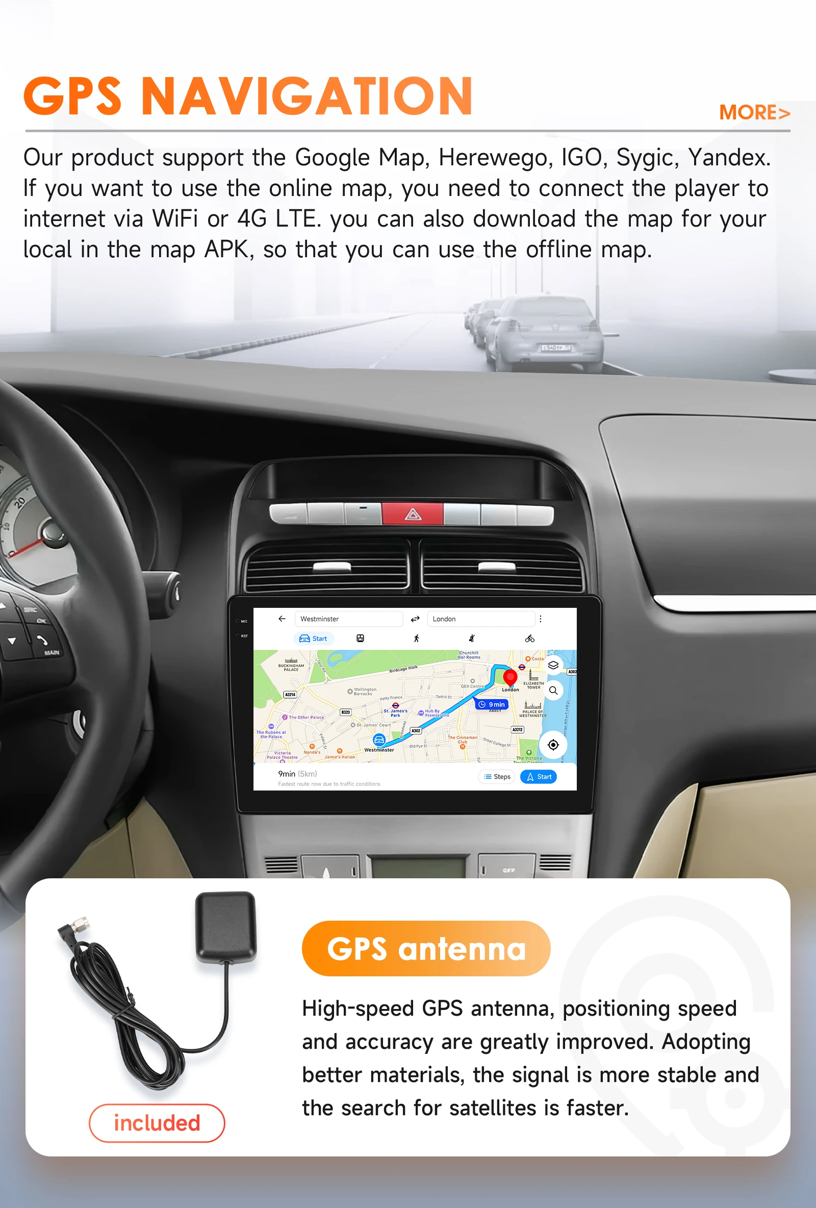 Hizpo 9 Zoll Auto-Intelligent-Bildschirm für FIAT Grande Punto Linea 2007 - 2012 Multimedia GPS Android Auto Carplay Player Octa Core – Detail 32