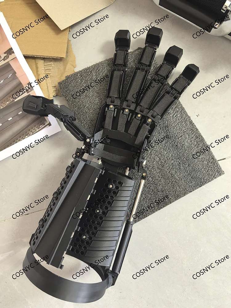 Máquinas vestíveis manopla cyberpunk luva tática legal flexível movimento de dedo desempenho de halloween cosplay adulto presente prop