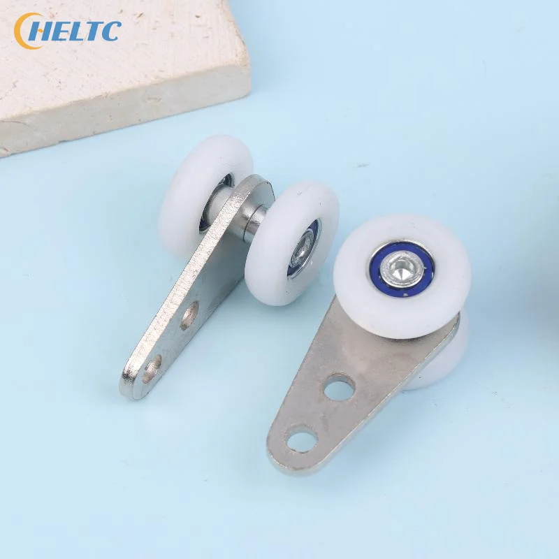 2pcs Curtain Rails Pulleys Sliding Door Pulley Hanging Track Pulley Block For Sliding Door Cabinets Window Hardware
