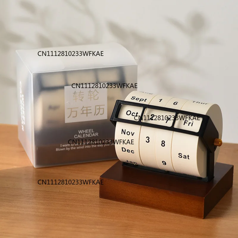 Runner perpetual calendar large rotating desk calendar desktop high-end light luxury ornament calendar