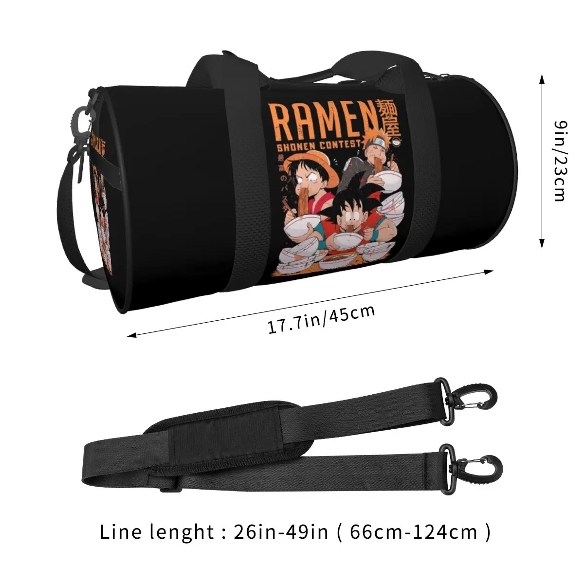 Gym Bag Anime Cool Japanese Sports Bag Gym Accessories Boy Manga Couple Waterproof Custom Handbag Cute Training Fitness Bag