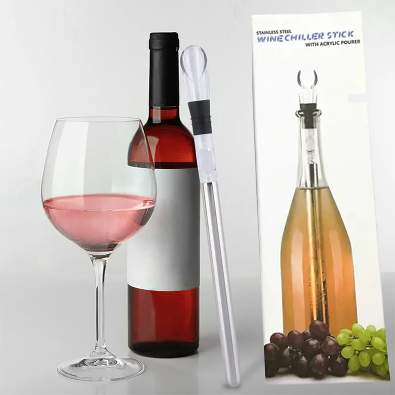 Steel Ice Chill Wine Bar Wine Chiller Cooling Stick Ice Wine Stick Pourer - view 2