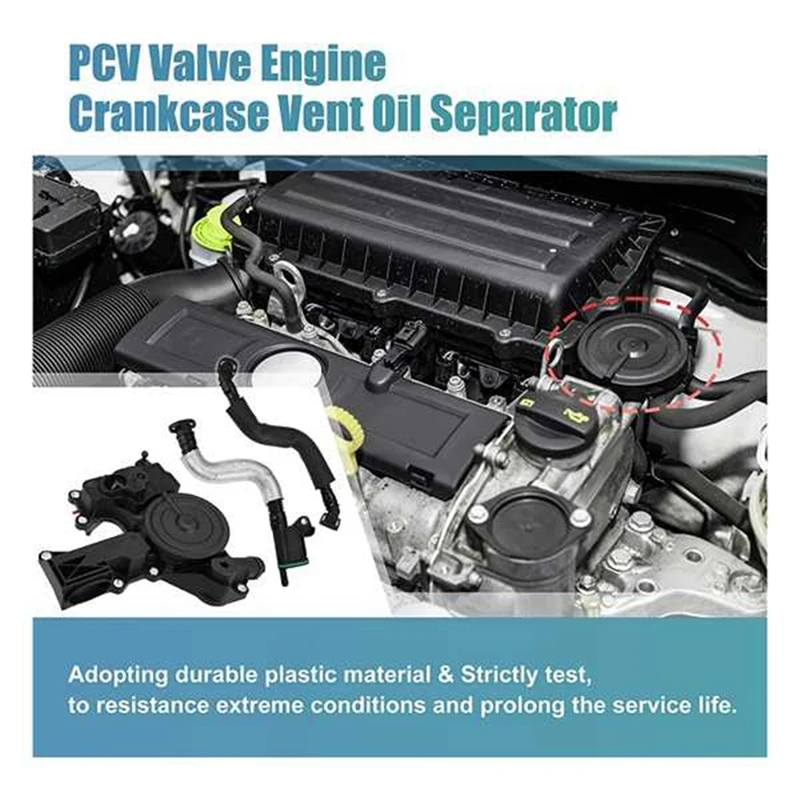 

Oil Separator PCV Valve Assembly Oil Separator Breather Hose Exhaust Pipe For TT A4 Q5 VW Golf Jetta 1.8 2.0 TSI
