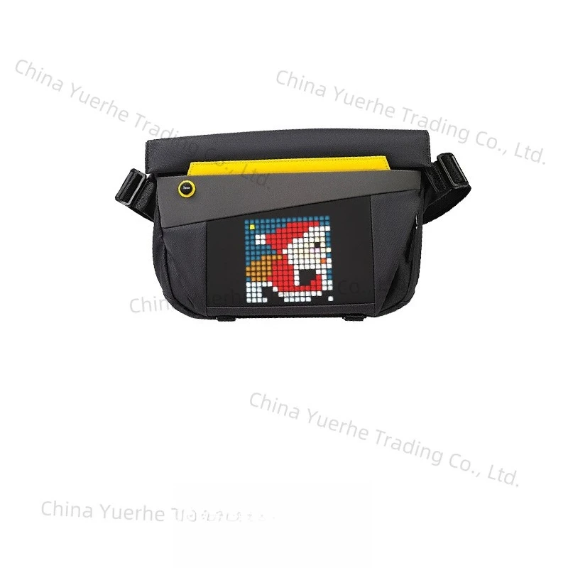 

Crossbody Bag Men's Shoulder Bag LED Screen Play Men's Pixel Satchel Women's V