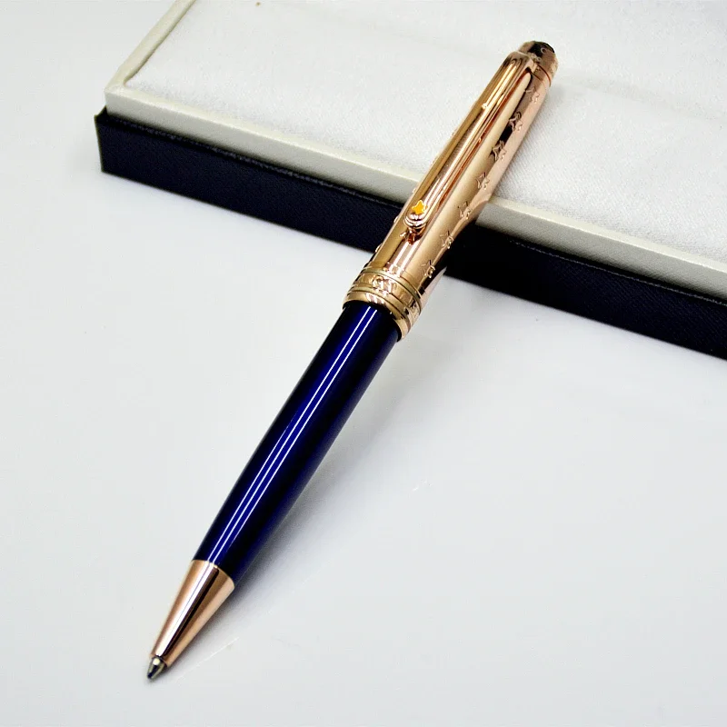 high quality wine red / Blue MB 163 ballpoint pen / Roller ball pen office stationery supplies luxury ink Fountain pen