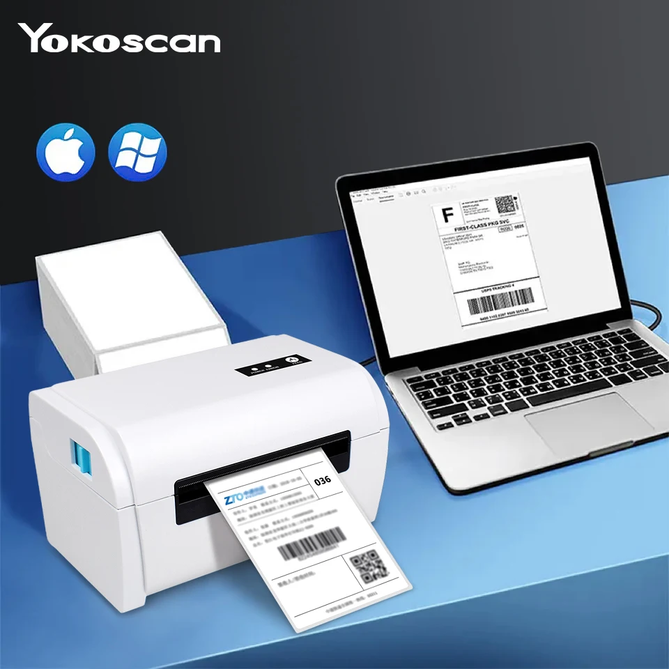 2023 Shipping Thermal Label Printer 4x6 110mm 160mm/s 203dpi High Speed Express Warehouse Label Thermal Printer