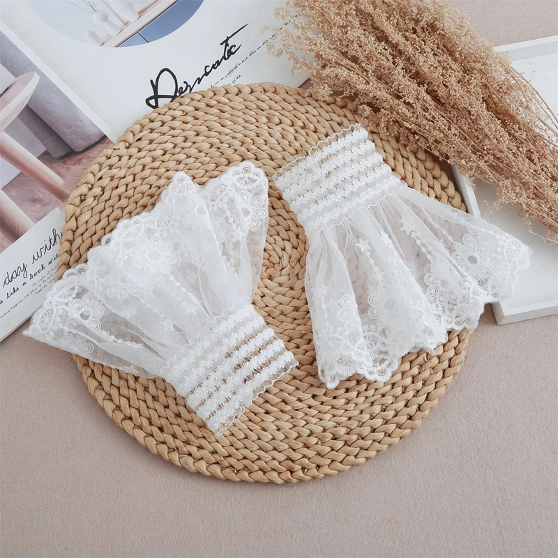 Mesh short sleeves Manicures shooting Backdrop Props removable lace cuffs Photo Background Decoration for DIY Nail Accessories