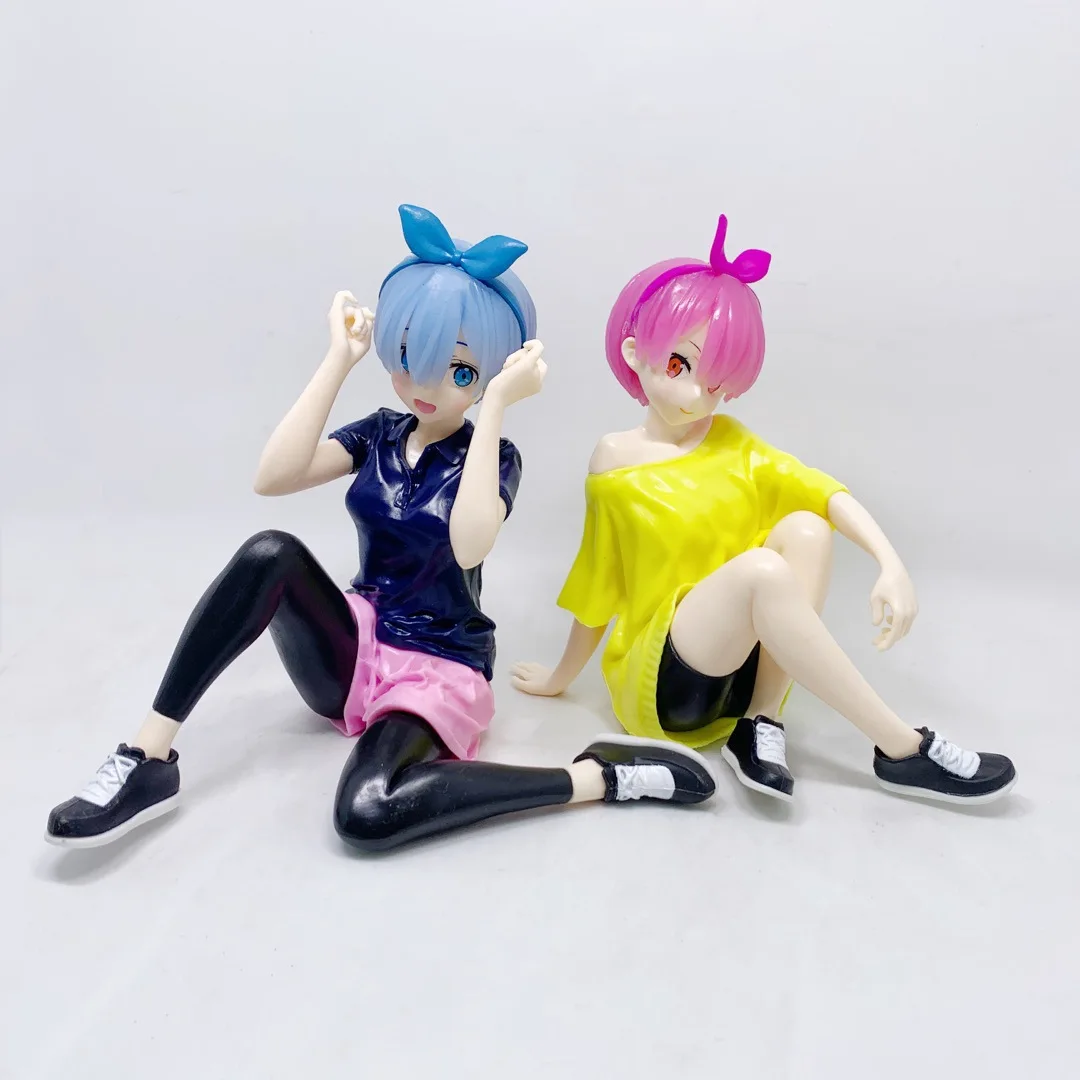 

Anime Re Life In A Different World From Zero Remu Ramu Casual Clothing PVC Action Figure Collectible Model Doll Toy 14CM