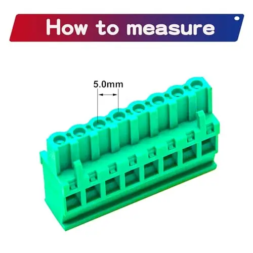 

5.0mm Pitch 15 Pin Phoenix Connector, Green PCB Screw Terminal Block with Screw Connection Plug-in Wire Connector