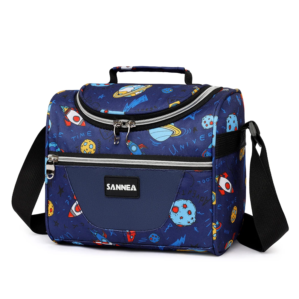 Schöne Lunchtasche mit bedrucktem Muster, Picknicktasche, Isoliertasche, Frischhaltetasche, Eisbeutel – Detail 9