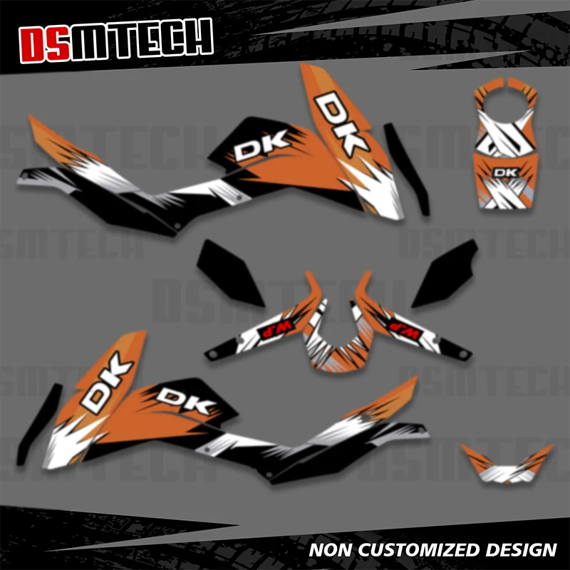 

DSMTECH Motorcycle Graphics Background Decal Sticker Kits For KTM DUKE 125 200 390 2011 2012 2013 2014 2015 2016