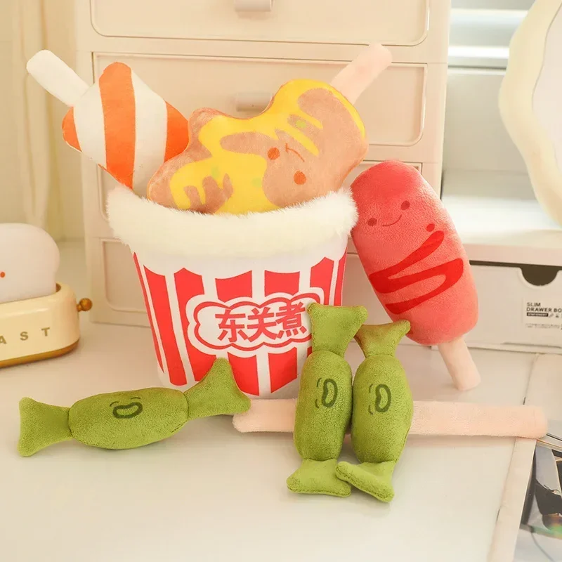 Real Life Gebakken Kip Knuffels Creatieve Simulatie Frieten Japans Voedsel Oden Kussen Gevulde Poppen Verjaardagscadeautjes