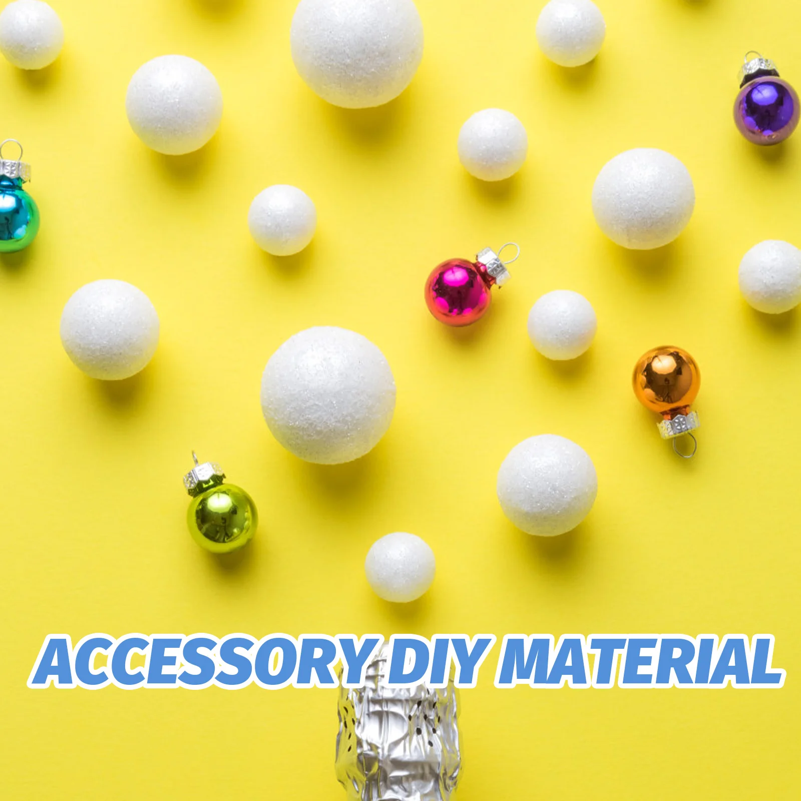 

150 Pcs Balls Craft Material nament Round Beads Cake Picks Foams Adorns DIY Smooth Surface Blank Foams Balls Durable