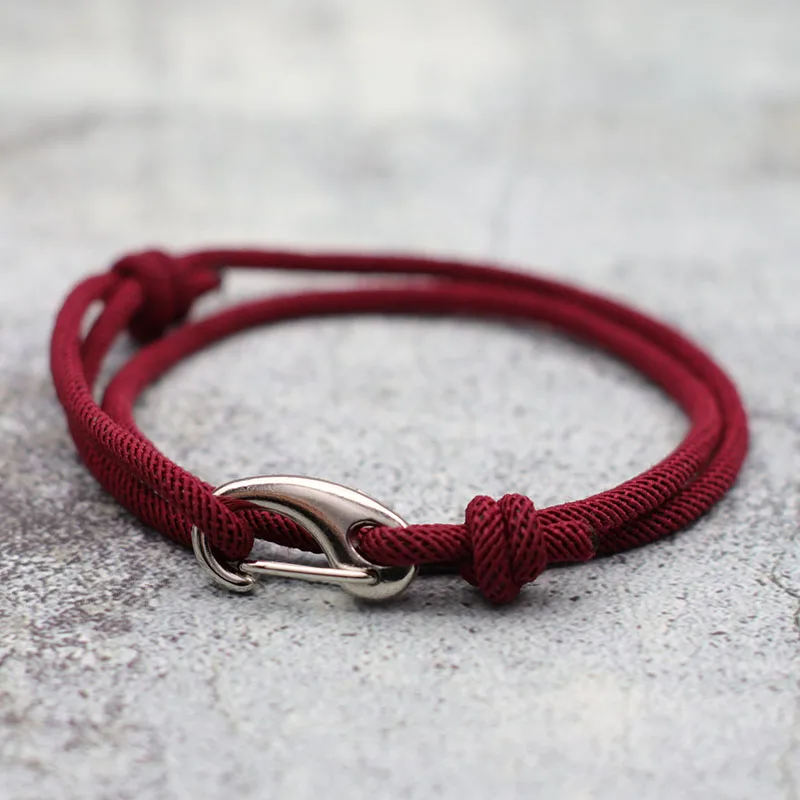 Minimalistické dobrý štěstí lano náramek dvojitý vrstva nastavitelný humr ouch přátelství braclet valentine's den přítomnost červený brazalete