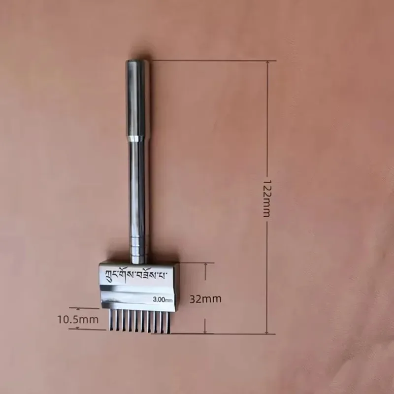 

High-End French Style Leather Pricking Irons - Replaceable M390 Steel Leathercraft Chisel, Professional Leather Working Tools