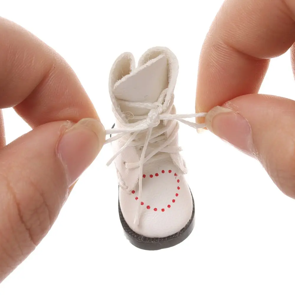 Bandage Birthday Gifts Children  Accessories PU Leather Shoes  Boots 1/6  Shoes