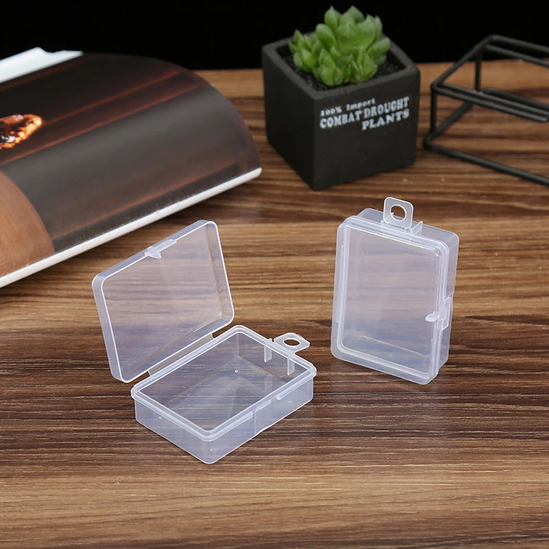 10Pcs/lot Fishing Tackle Boxes Fixable Small Fishing Box Plastic Storage Box Case Holder Fish Lure Bait Hooks Tackle