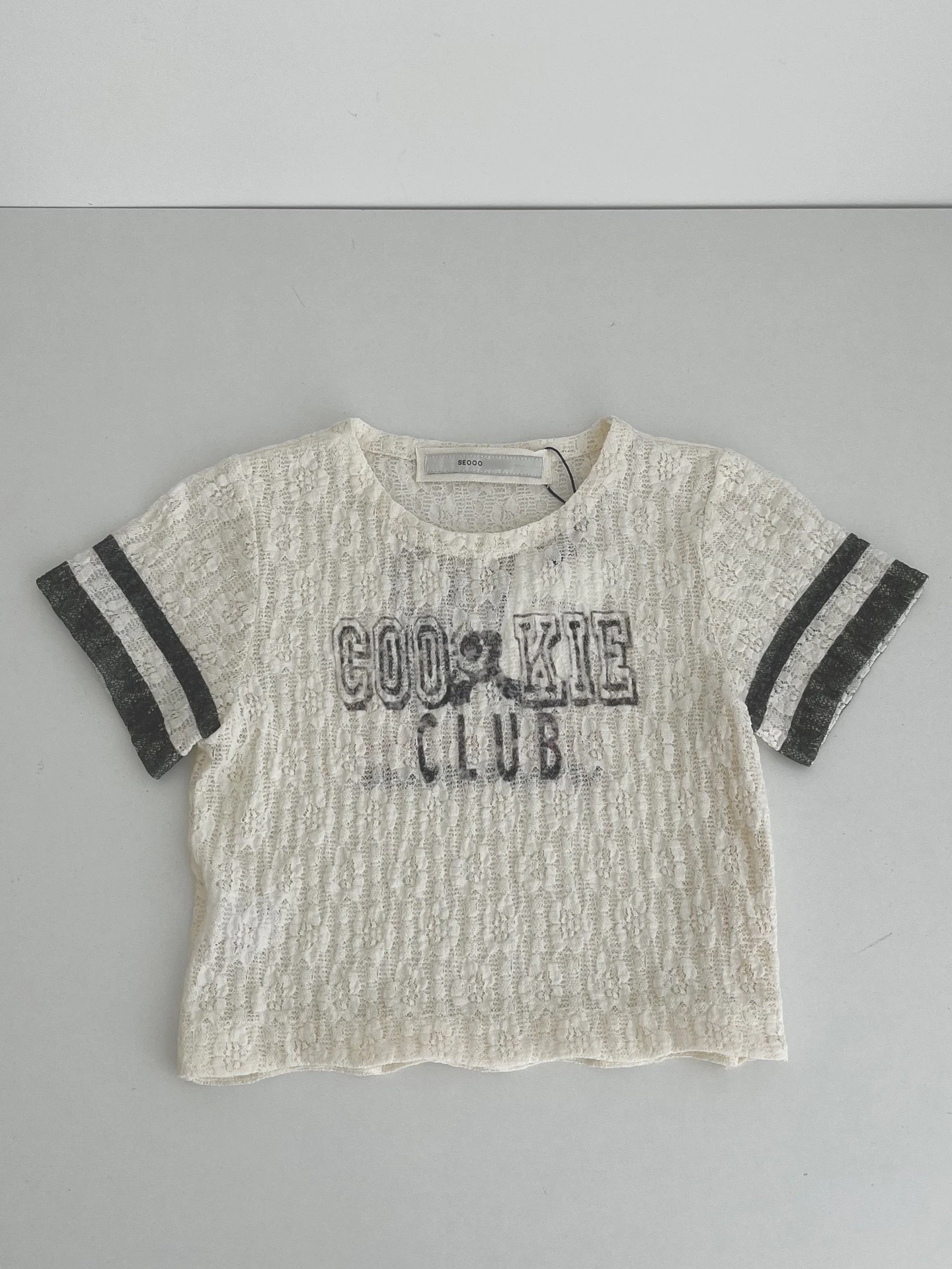 Verão novo americano retro carta impressão sexy ort renda camiseta ajuste apertado feminino commute sle padrão criativo umidade ng