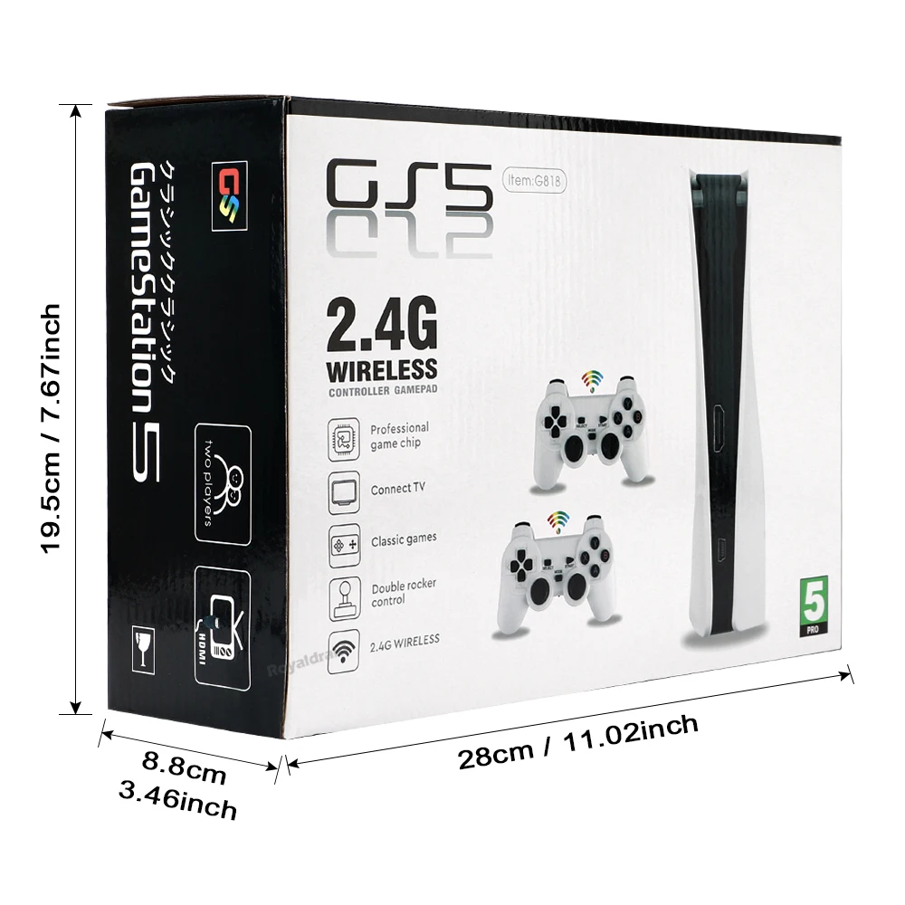 G818U 8Bit ريترو لعبة فيديو تلفزيون وحدة التحكم المدمج في 818 ل-FC محطة الألعاب الكلاسيكية اللاسلكية 2.4G يده غمبد AV الإخراج #2