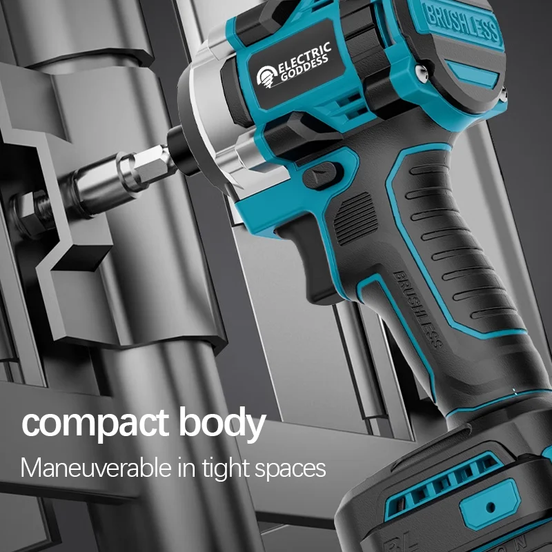 Electric Goddess Brushless Electric Impact Screwdriver Cordless Multifunctional Rechargeable Power Tool For Makita 18V Battery