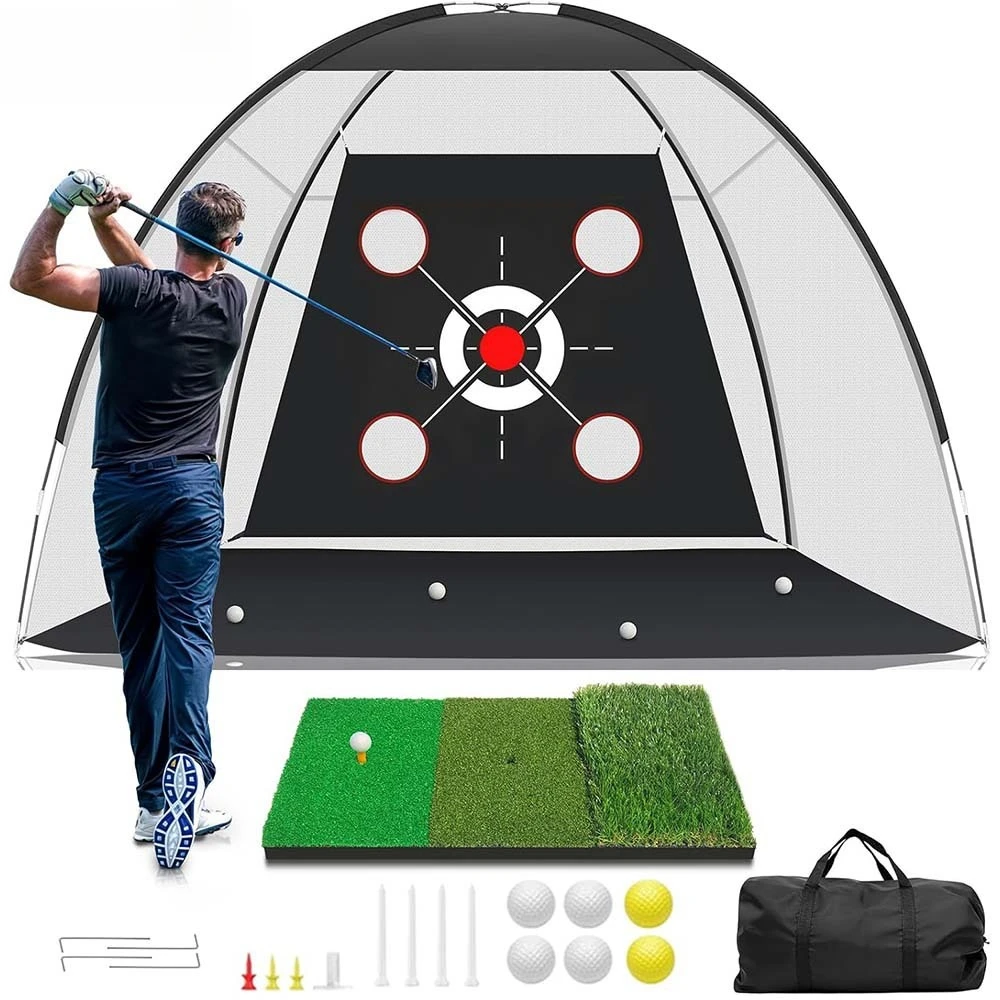 

Outdoor Swing Cutter Golf Percussion Net Multi-functional Four-hole Golf Practice Net