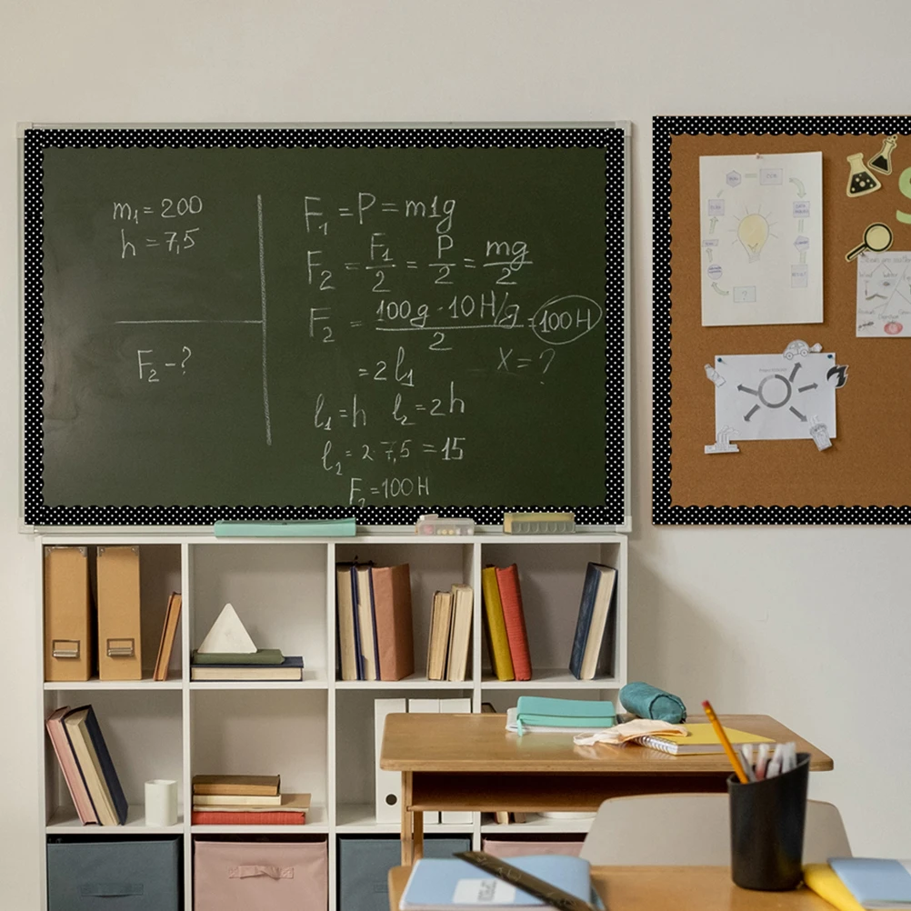 

12 Pcs Blackboard Whiteboard Stickers Decoration Magnetic Scalloped Border Pvc Bulletin