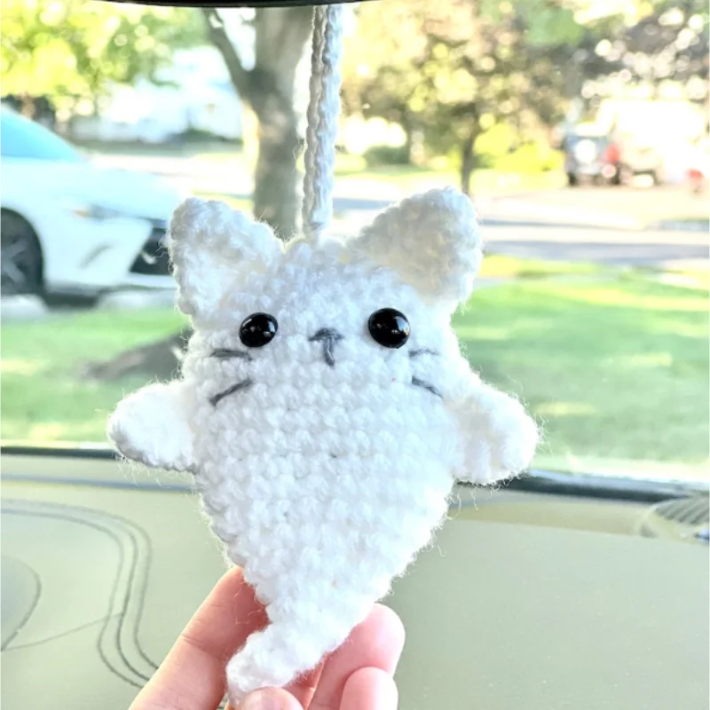 

Ghost Cat Car Hanging Pendant, Rearview Mirror, Car Accessories, Interior Decoration, Auto Decor