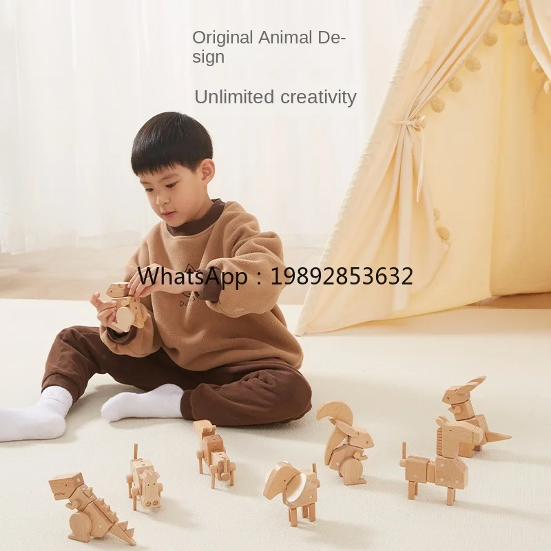 XL Variedade Animal Montado Blocos de Construção Educacionais Brinquedo 3-6 Anos 1-3 Anos Blocos de Construção Magnéticos