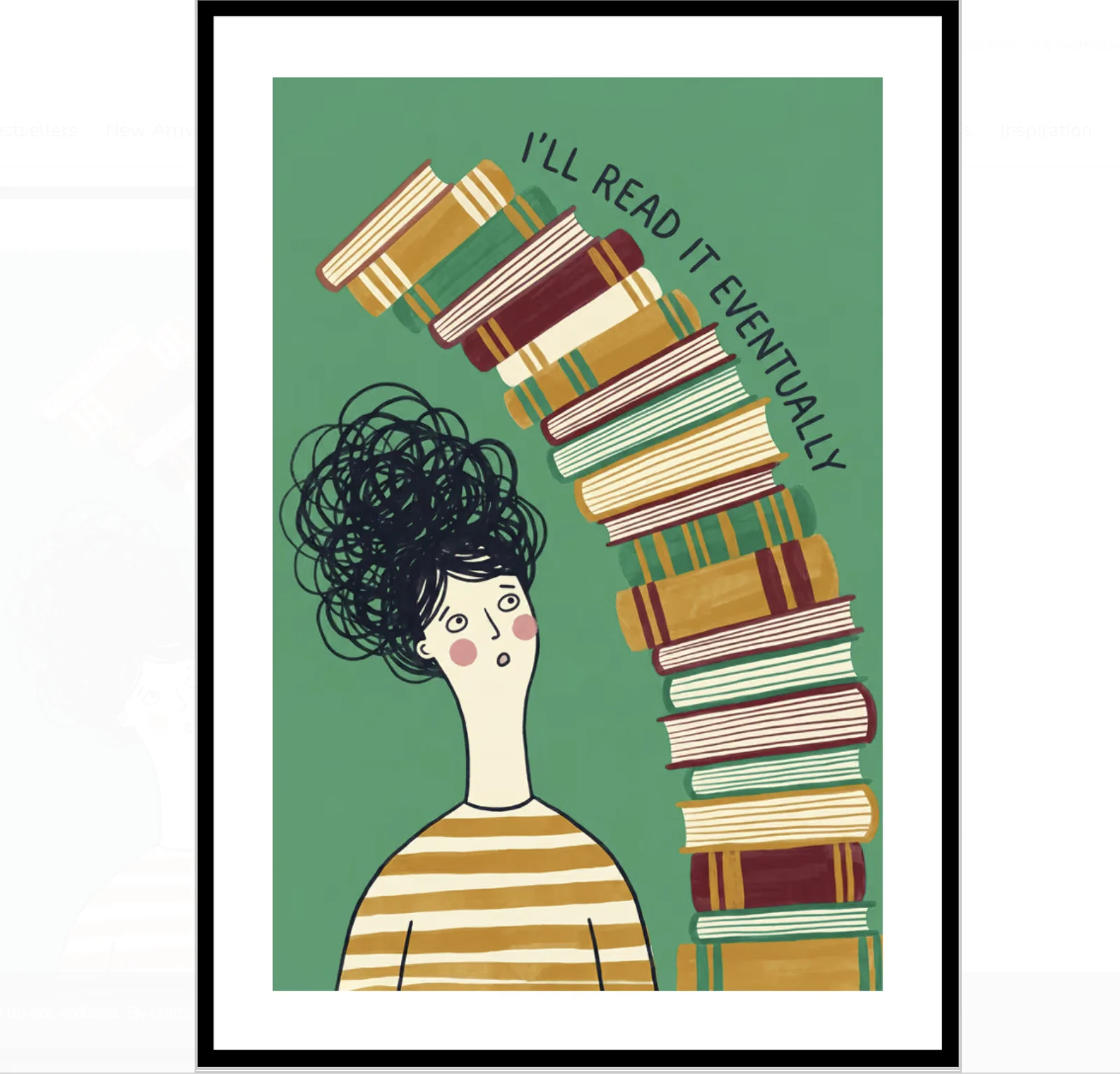 Wall Art Canvas Prints Posters Decor Girl Stacked Books Quote Print For Study Bedroom Library Office Wall Decoration