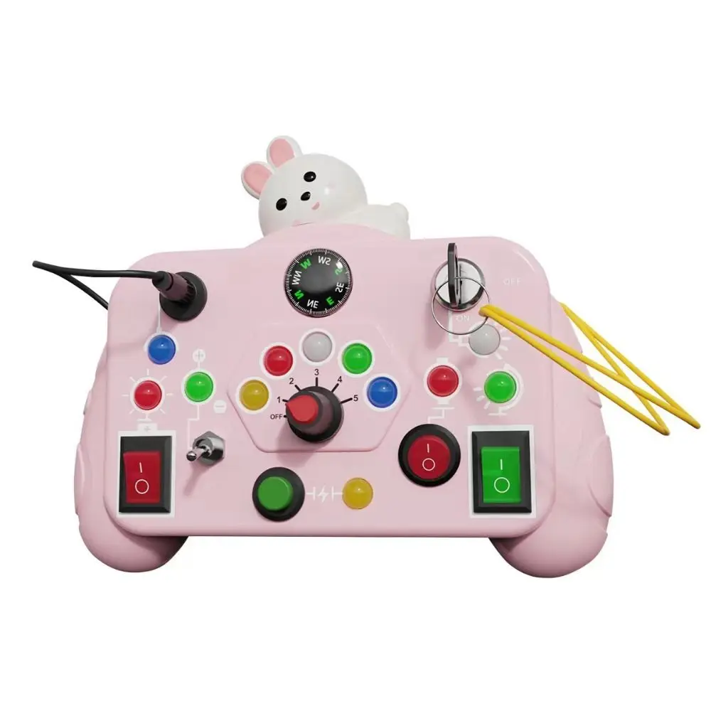 Montessori Busy Board Sensory Educational Buttons Switches Sensory Board Switch with LED Light Preschool Education