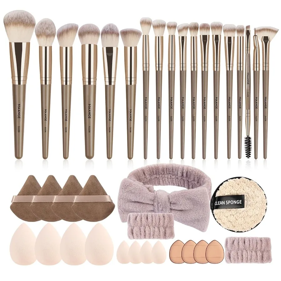 

38 Pcs Makeup Brush Set Premium Synthetic Make Up Brushes Soft Foundation Powder Eyeliner Eye Shadow Makeup Brushes Professiona
