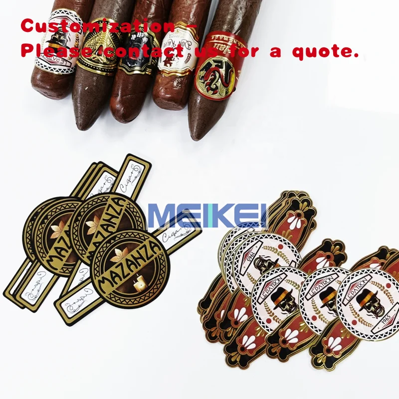 

custom.Business Cigar Label Printing Custom Luxury Foil Embossed Cigar Labels Cigar