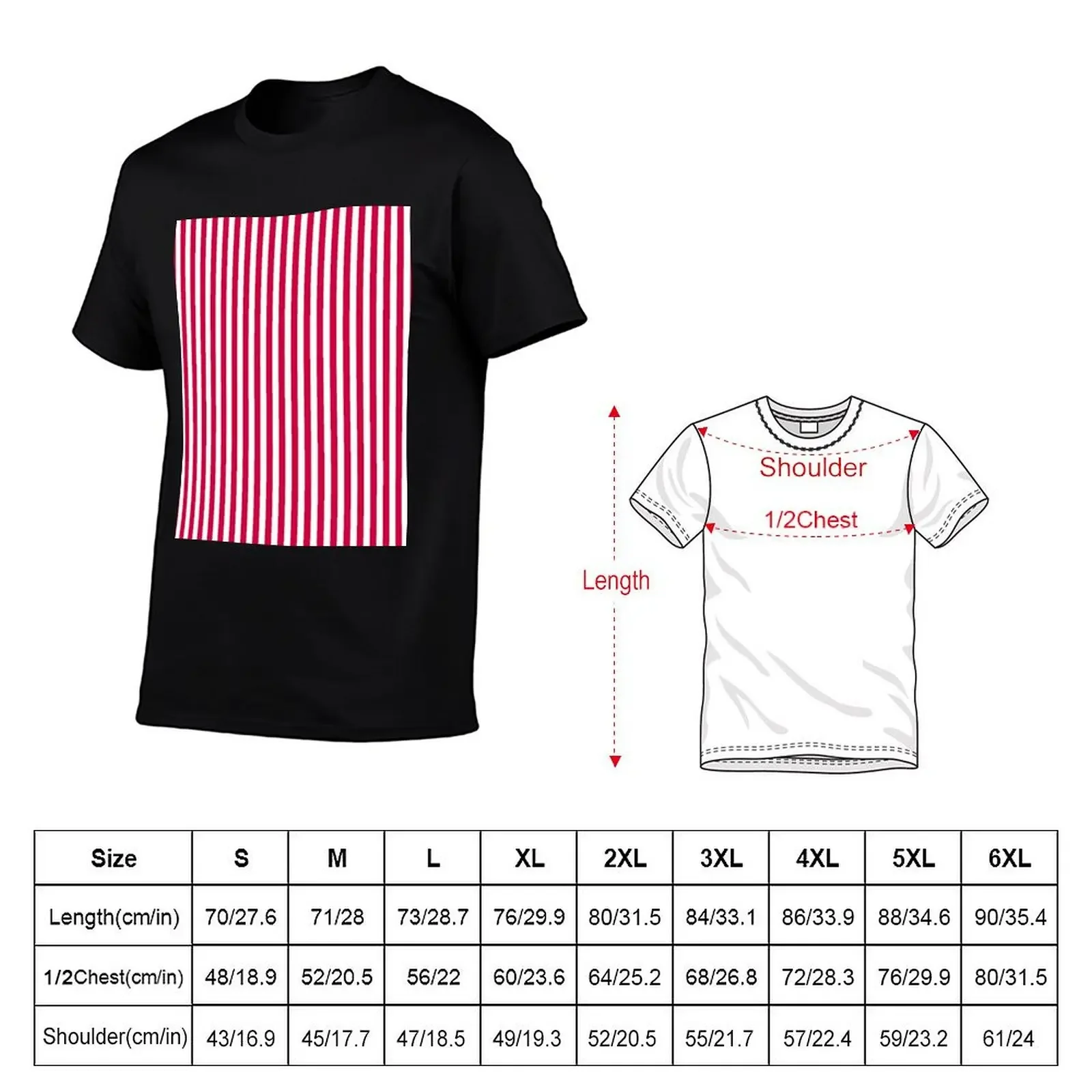 Pink and White Vertical Stripes T-Shirt anime figures oversizeds anime clothes blacks mens vintage t shirts