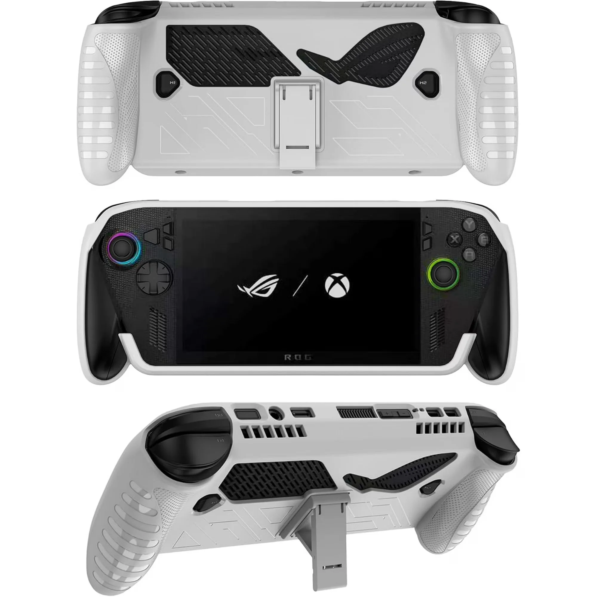 

Silicone Skin for ASUS ROG Xbox Ally X Case with Stand, Shockproof Anti-Scratch Non-Slip Grip Wrap Protective TPU Silicone Cover
