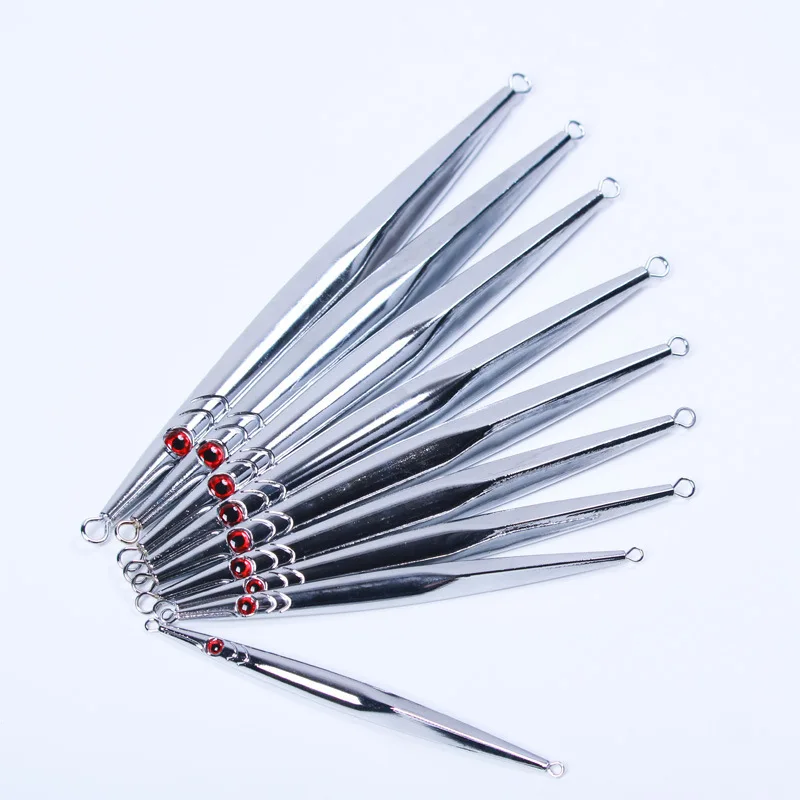 MARISOO Galvanisch Versilberter Eisenplattenköder für Meeresangelruten, 200/250/300/350/400/500g, Ideal für Bernsteinmakrele, Kabeljau, Spanische Makrele – Detail 18