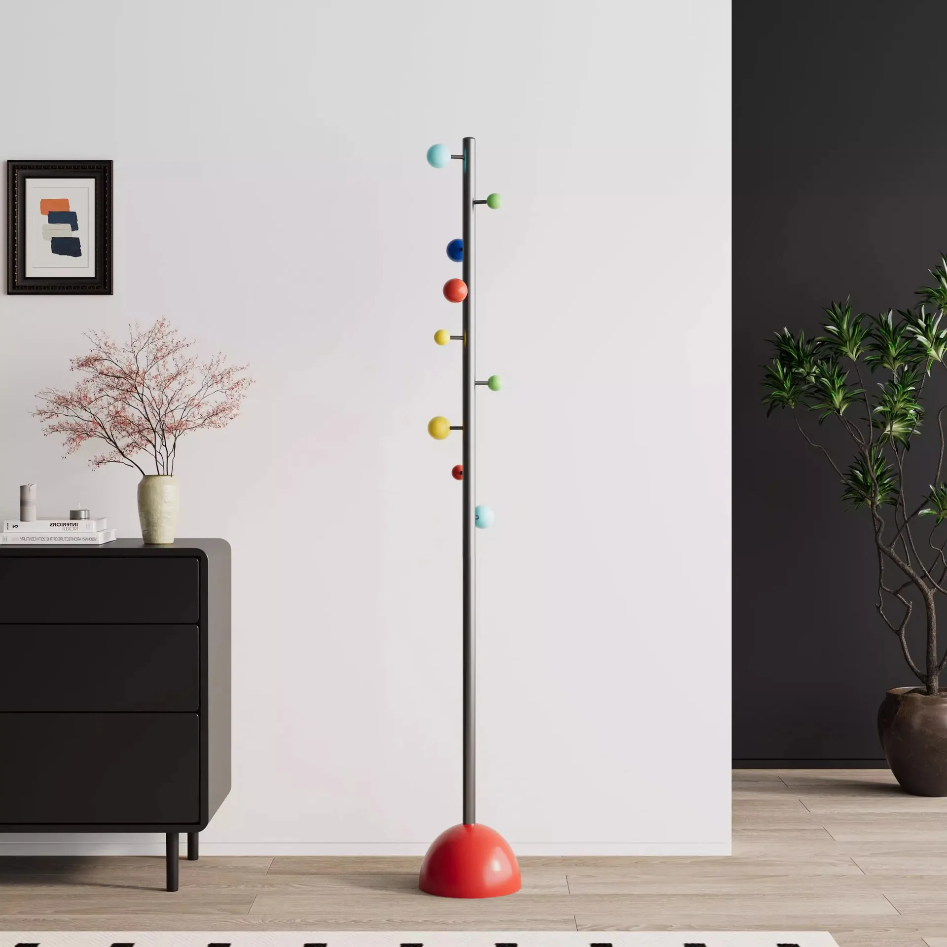 Household upright clothes rack, floor-standing bedroom, simple small apartment coat rack, corner of living room, entryway