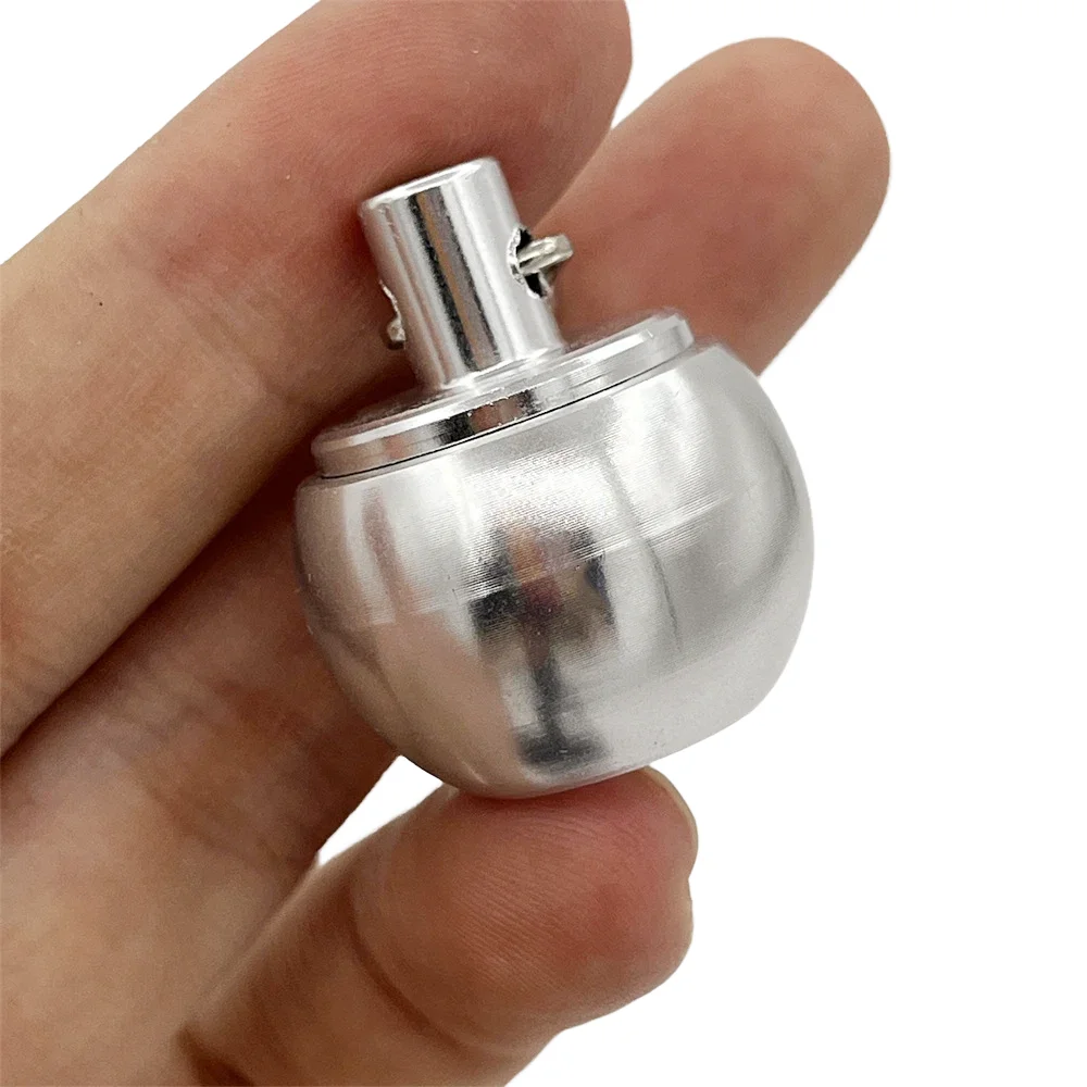 Mini Round Ball Shape Aluminum Alloy Herb Case Storage Boxes Medicine Box with Keychain Storage Jars Smoking Accessories