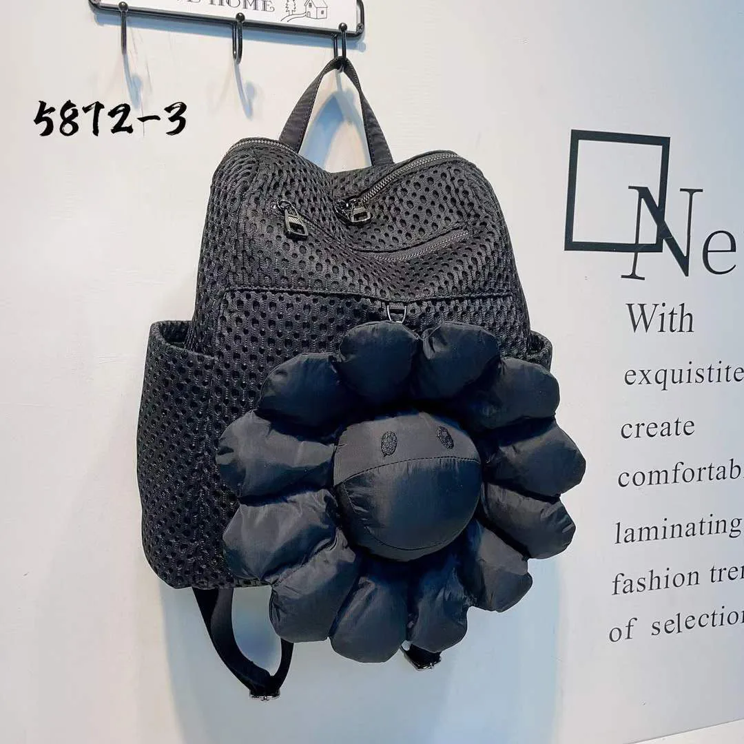 Zaini in denim da donna borsa da pendolarismo casual di alta qualità di grande capacità grande ciondolo girasole nuovo zaino per donna donna