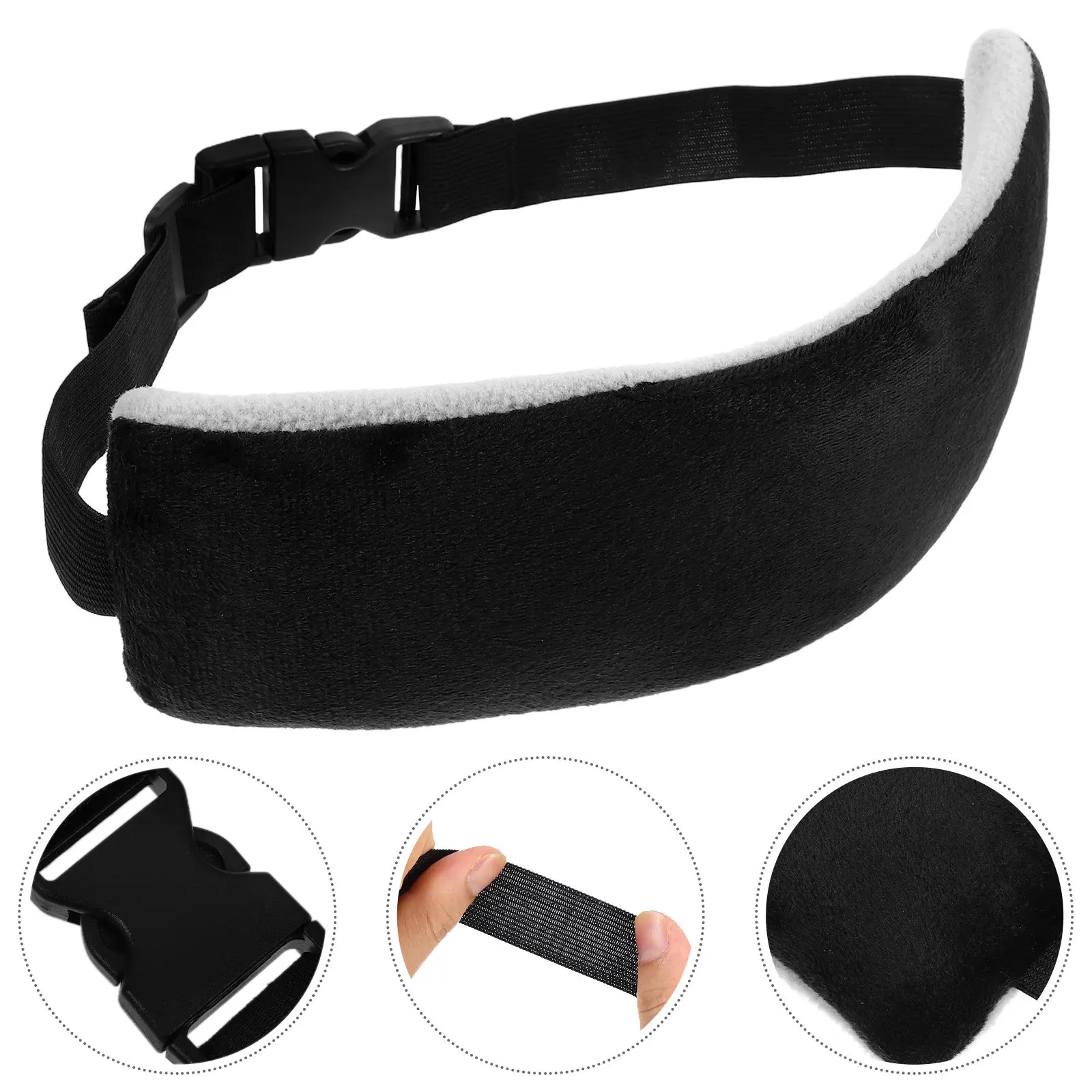 2Pcs Airplane Sleeping Head Support Band Comfortable Adjustable Breathable Headband for Road Trip Foldable