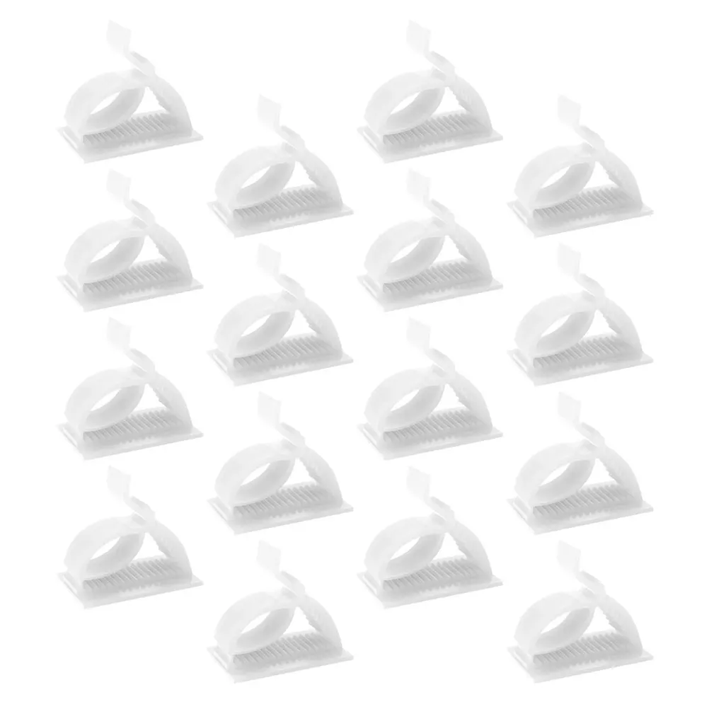 

120 Pcs Fixer Cable ganizer Self Adhesive Clips Desktop Holder Durable Plastic Cord Fixing Clip Clamps Long Service Life