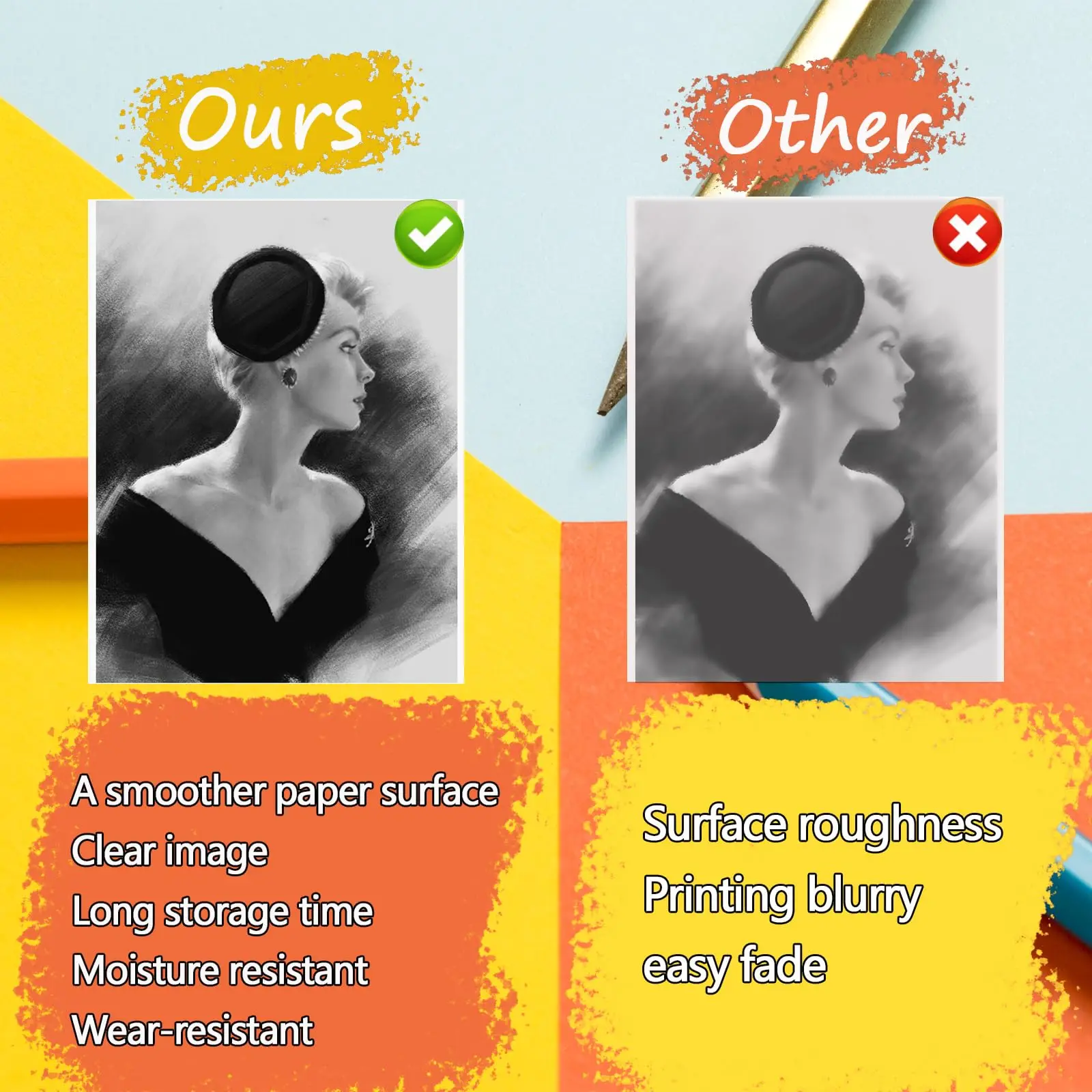 Mini Printer Paper For peripage Self Adhesive Thermal Paper Printable Sticker Paper for Pocket Thermal Printer Paper 57mmx3m