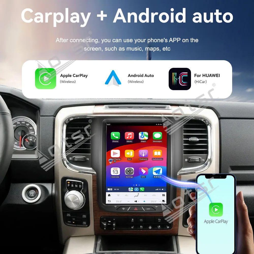 10.4'' Android 13 For Dodge RAM 1500 2011-2017 Car Multimedia Radio Stereo Video Player GPS Navigation Head Unit Carplay DSP BT