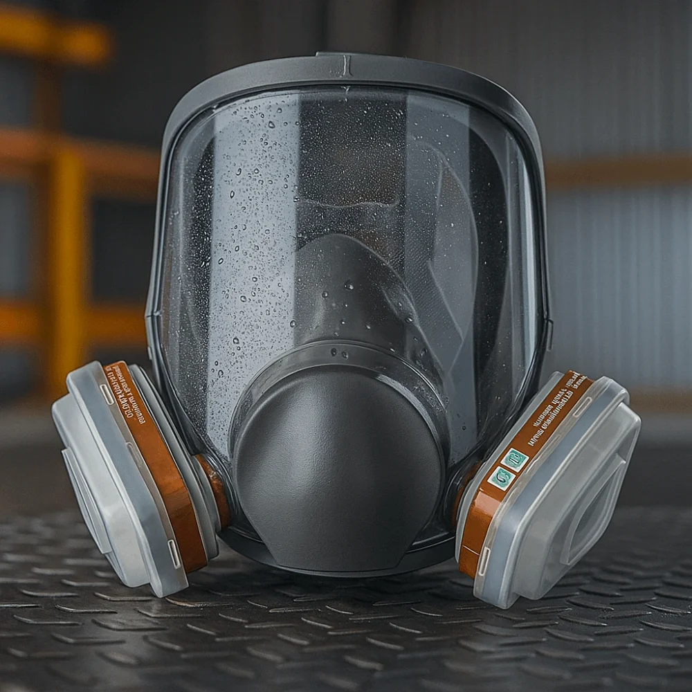 7 In 1 Set Industrial Mask Silicone Mask Large View Spray Paint Respirator Full Facepiece Dust Filter Safety Work Mask